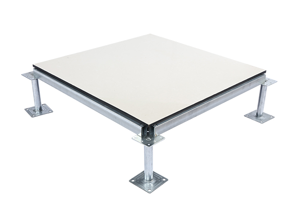 White Poly Gold Ceramic Raised Floor